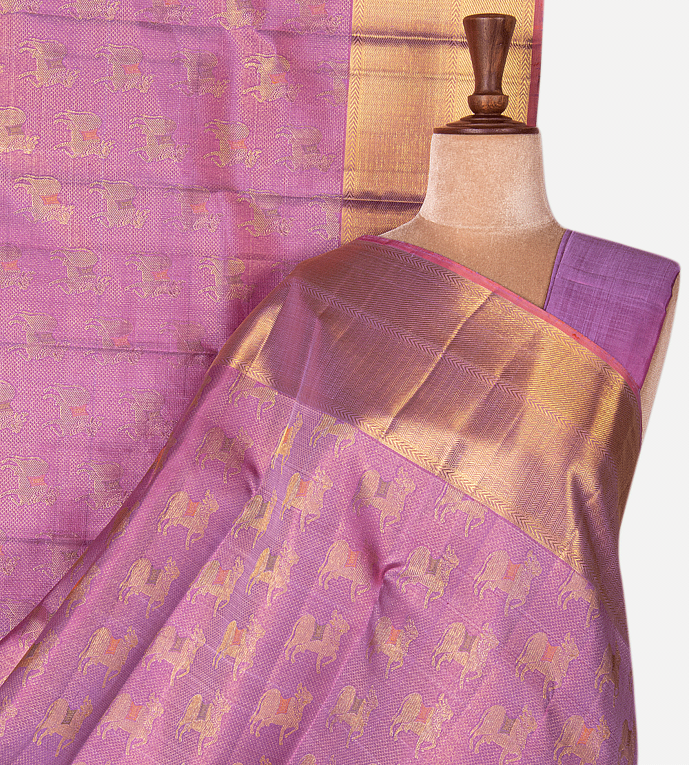 Pink Kanchipuram Silk Saree