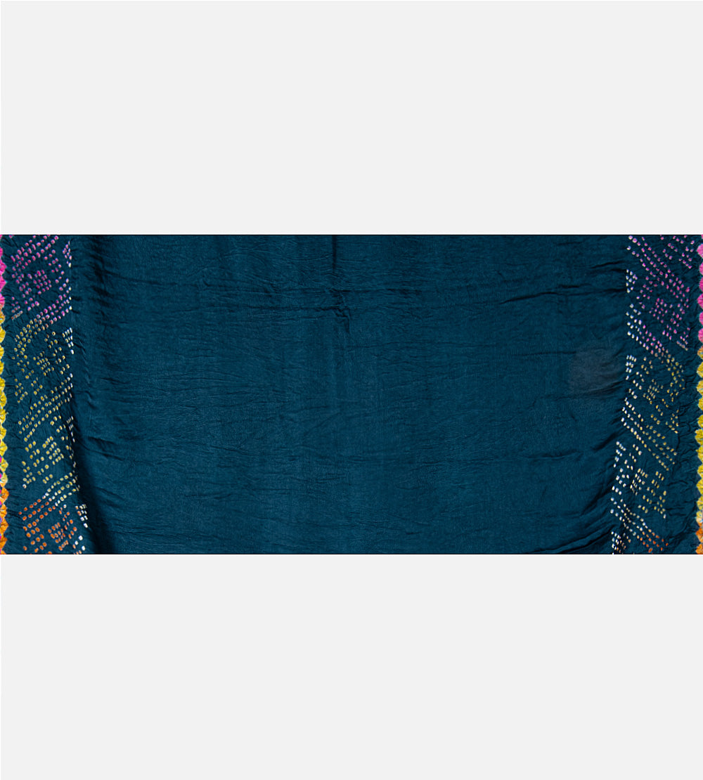 Blue Gajji Silk Bandhani Saree