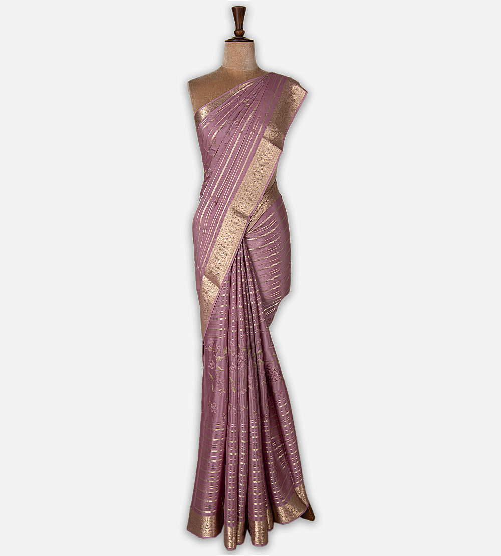 Mauve Mysore Silk Saree