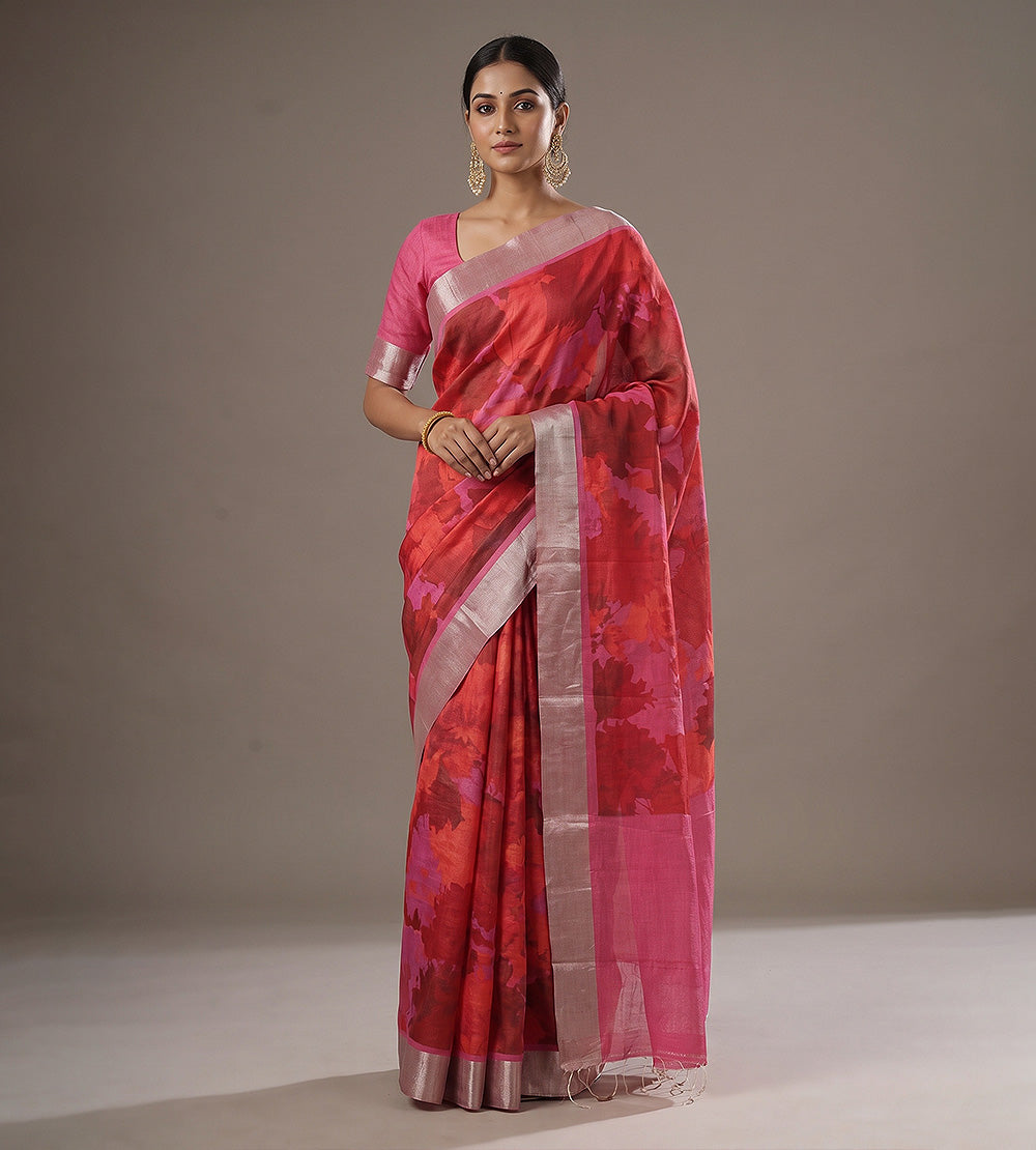Multicolour Tussar Saree