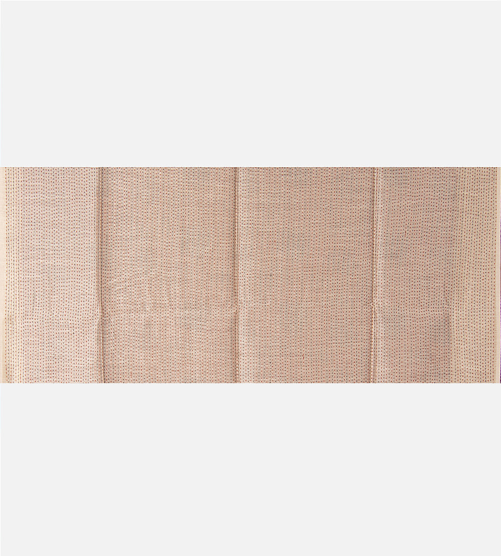 Terracotta Pink Tussar Ajrakh Printed Saree