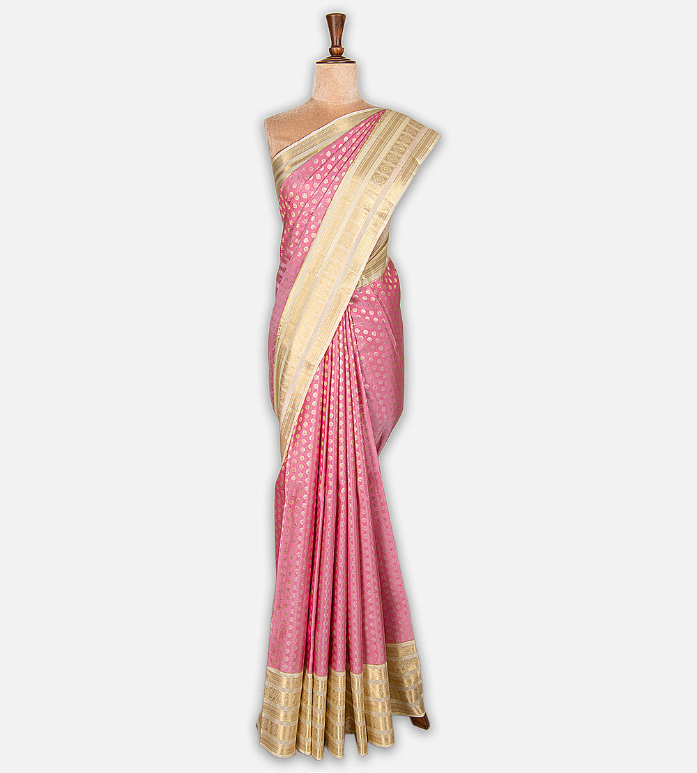 Light Pink Kanchipuram Silk Saree