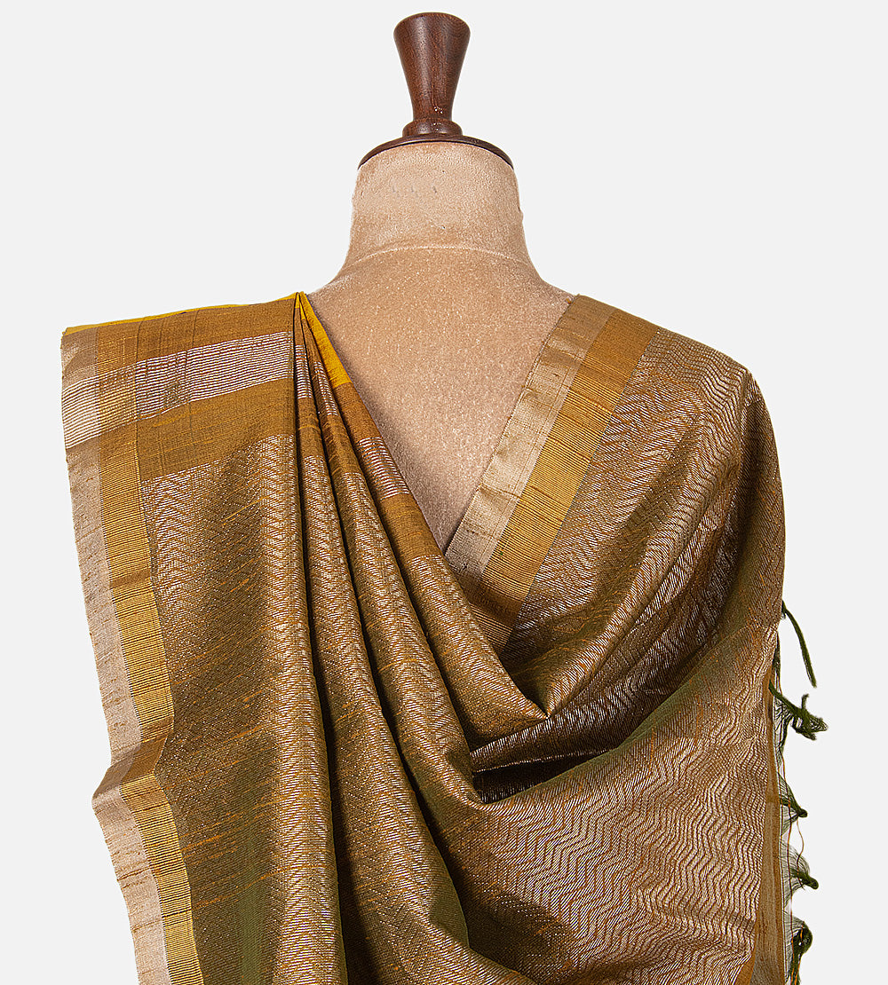 Yellow Raw Silk Saree