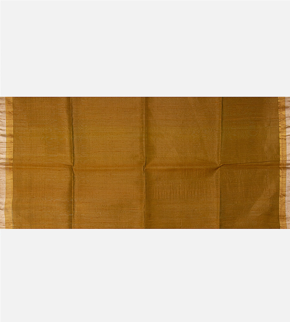 Yellow Raw Silk Saree