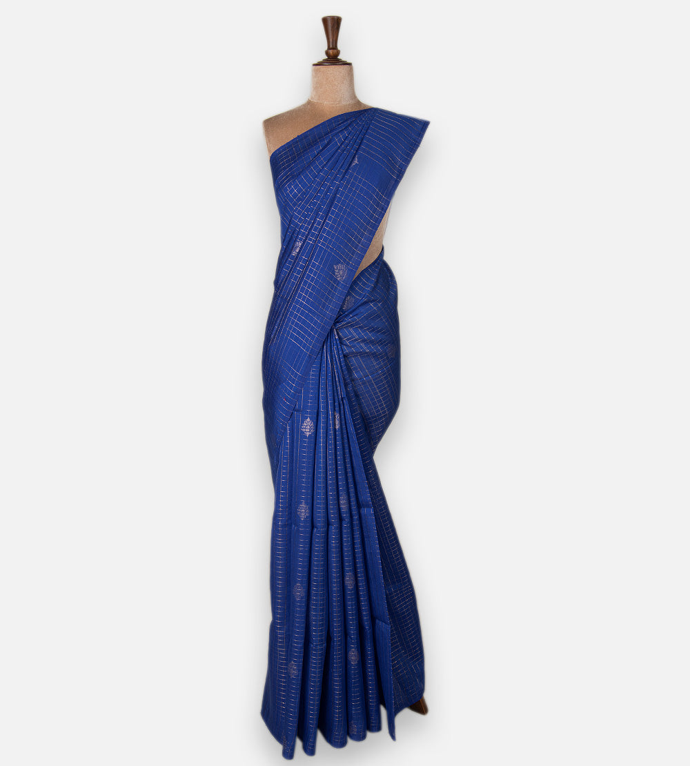 Blue Raw Silk Saree