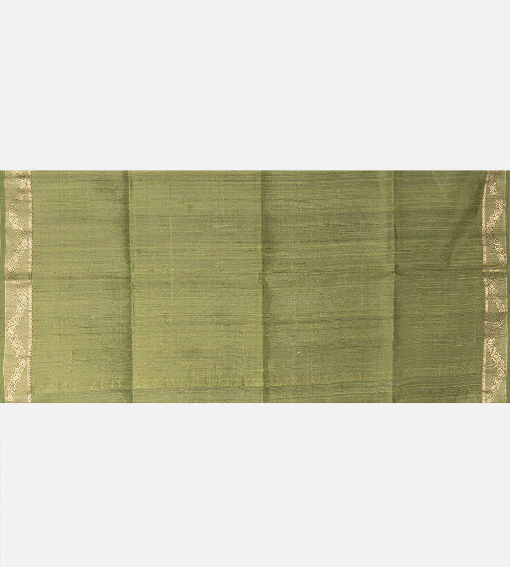 Green Raw Silk Saree