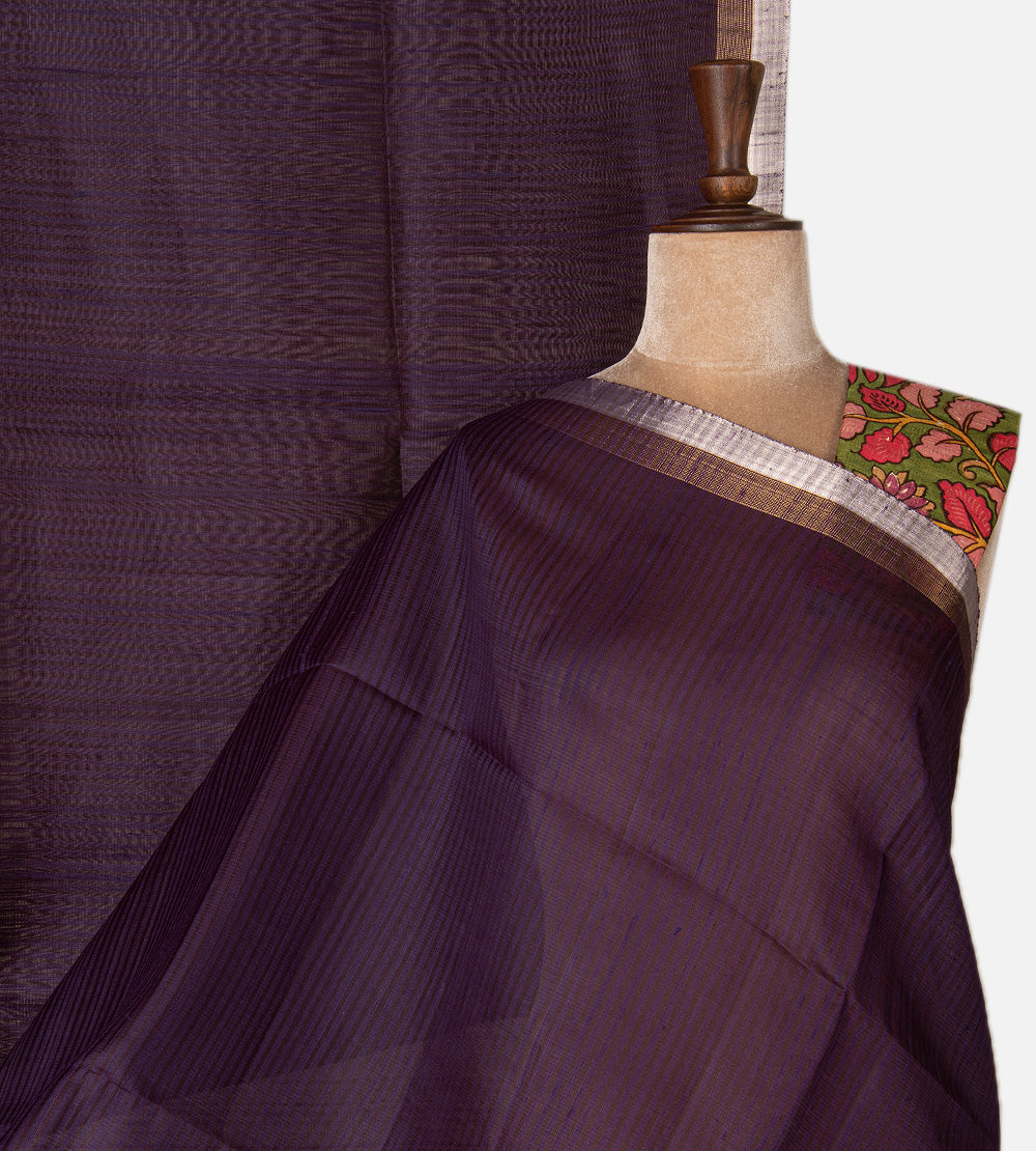 Purple Raw Silk Saree