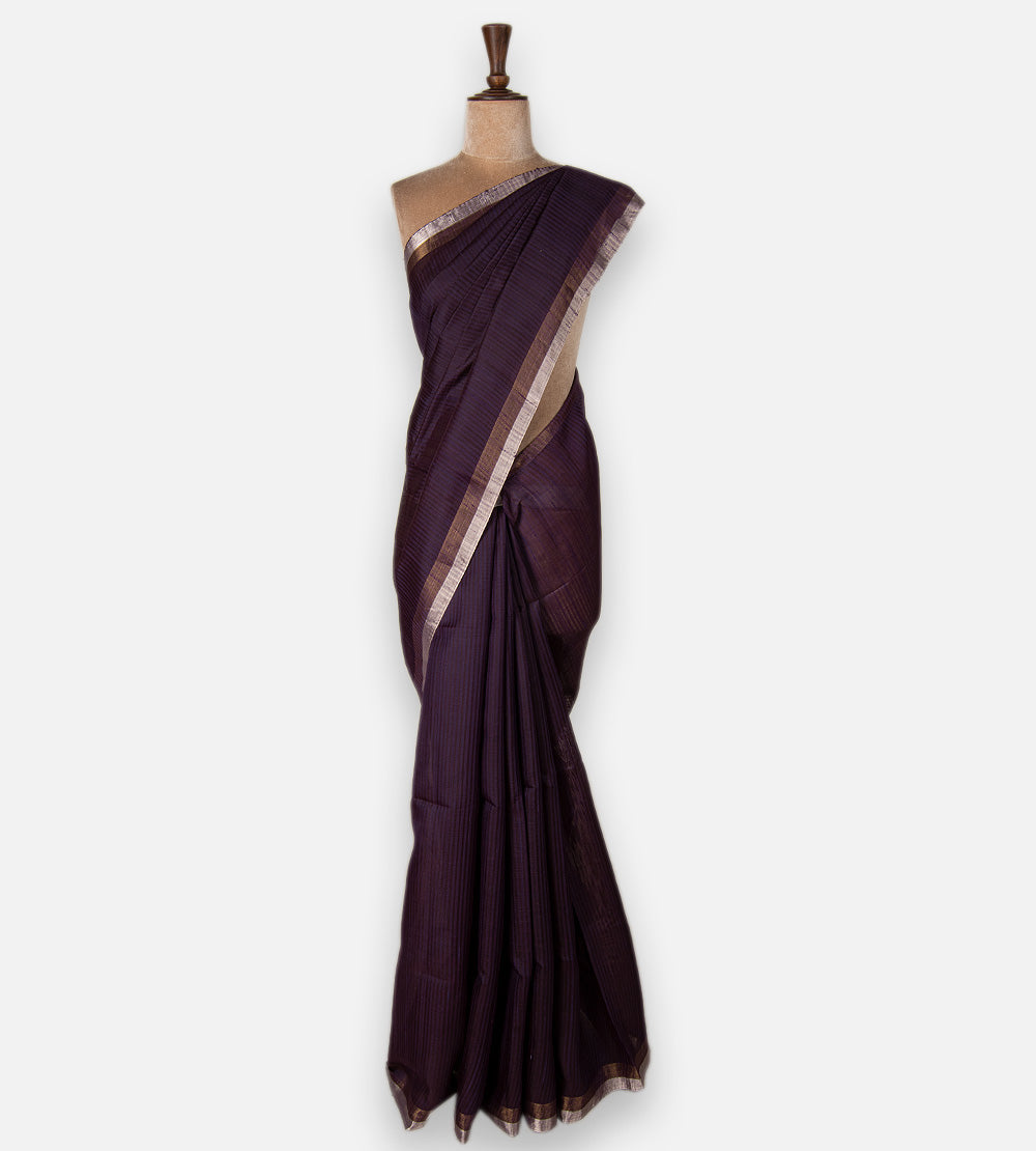 Purple Raw Silk Saree