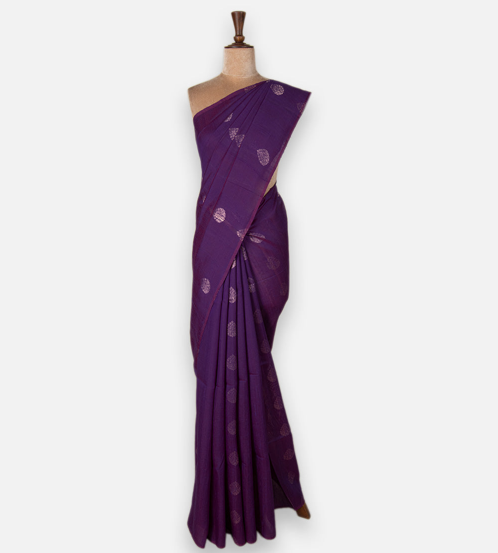 Purple Raw Silk Saree