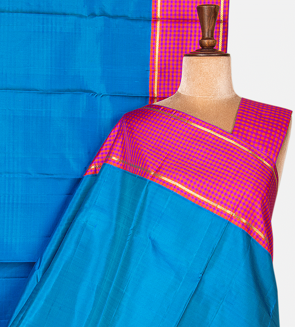 Blue Kanchipuram Silk Saree