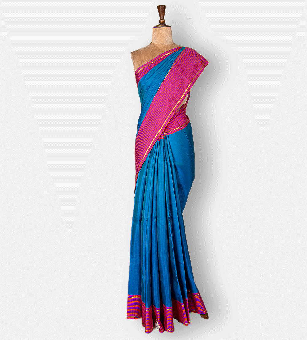 Blue Kanchipuram Silk Saree