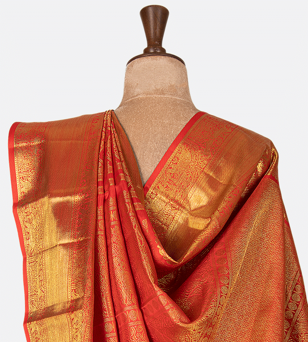 Red Kanchipuram Silk Saree