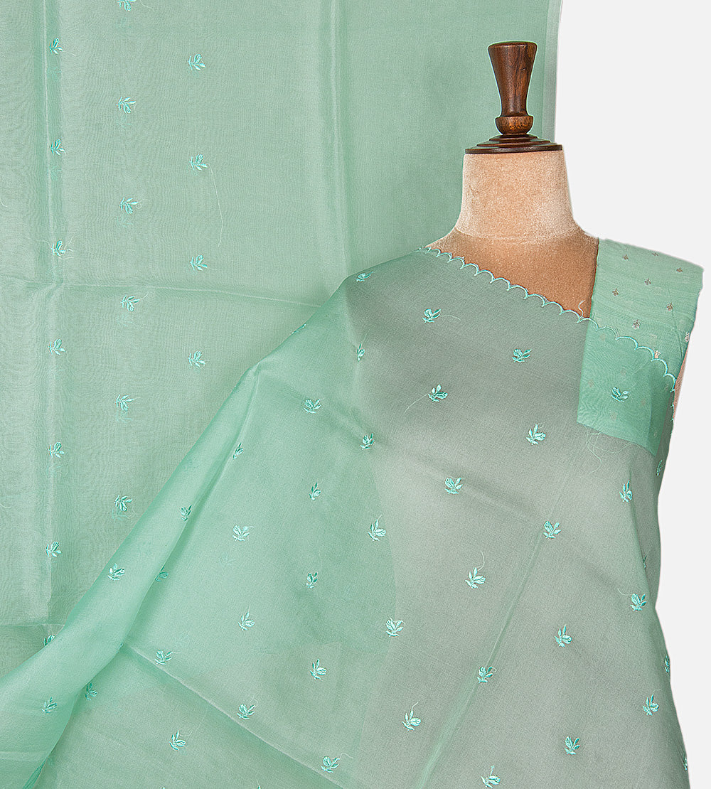 Blue Organza Saree