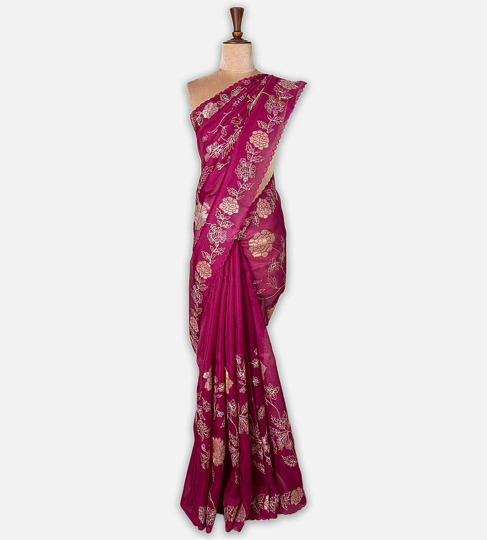 Deep Pink Organza Saree