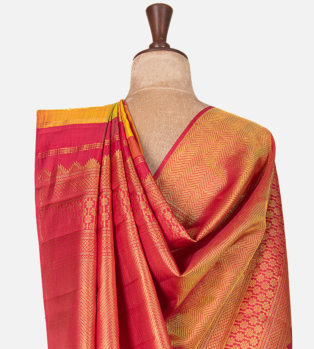 Multicolour Kanchipuram Silk Saree