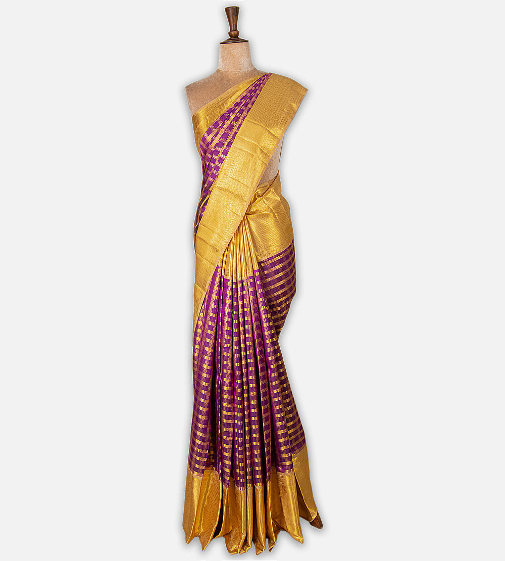 Purple Kanchipuram Silk Saree