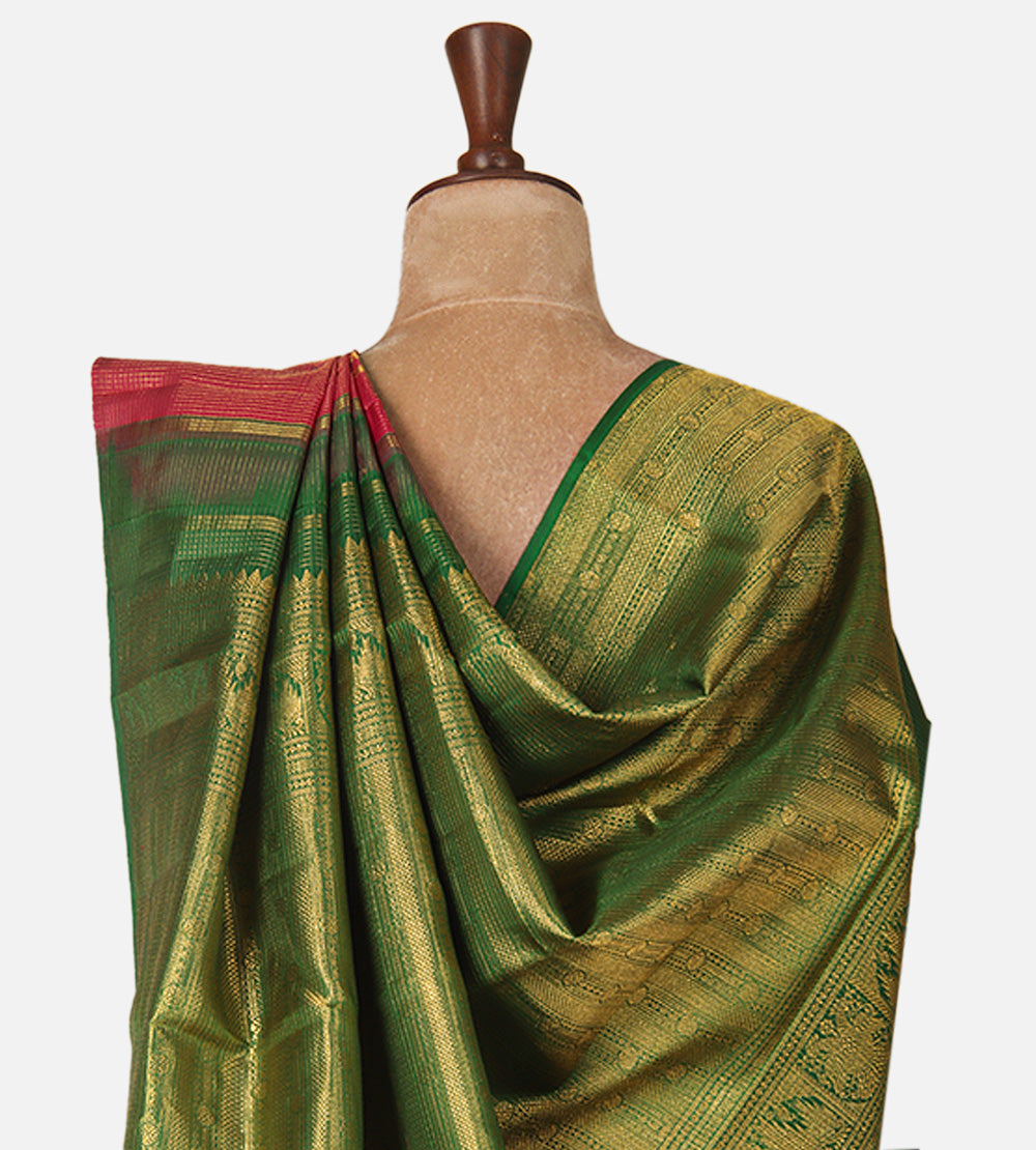 Crimson Red Kanchipuram Silk Saree