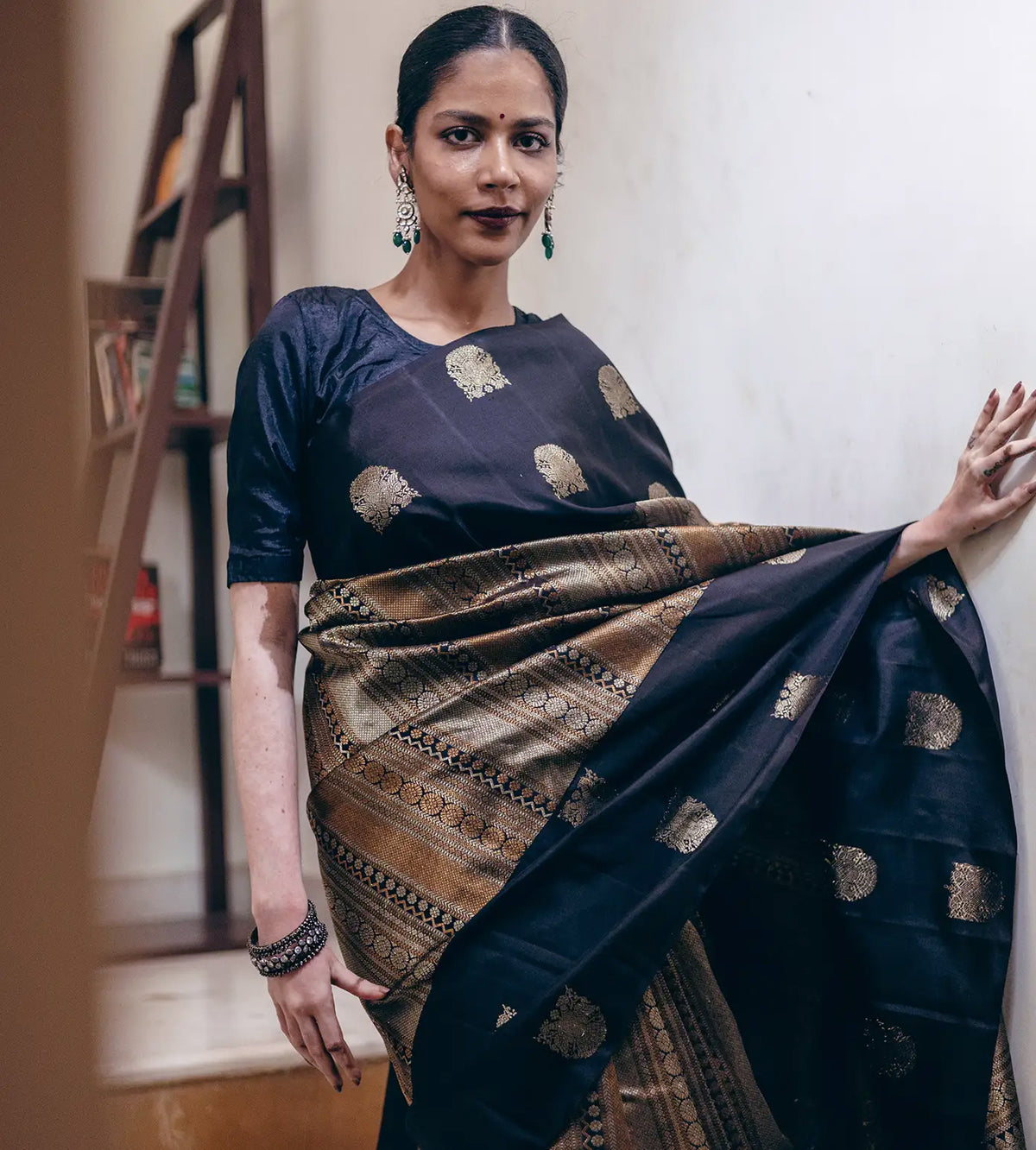 Brown Kanchipuram Silk Saree