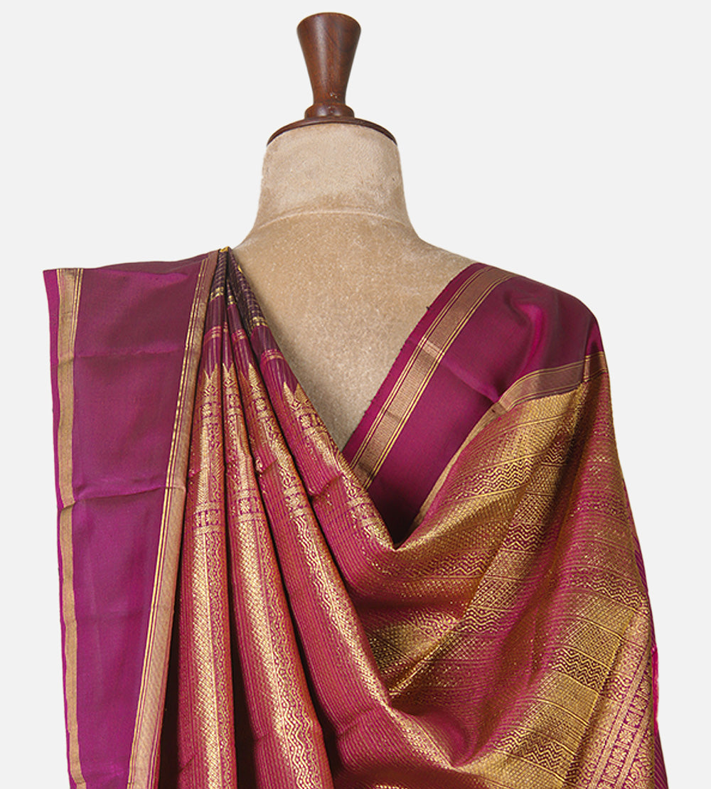 Brown Kanchipuram Silk Saree