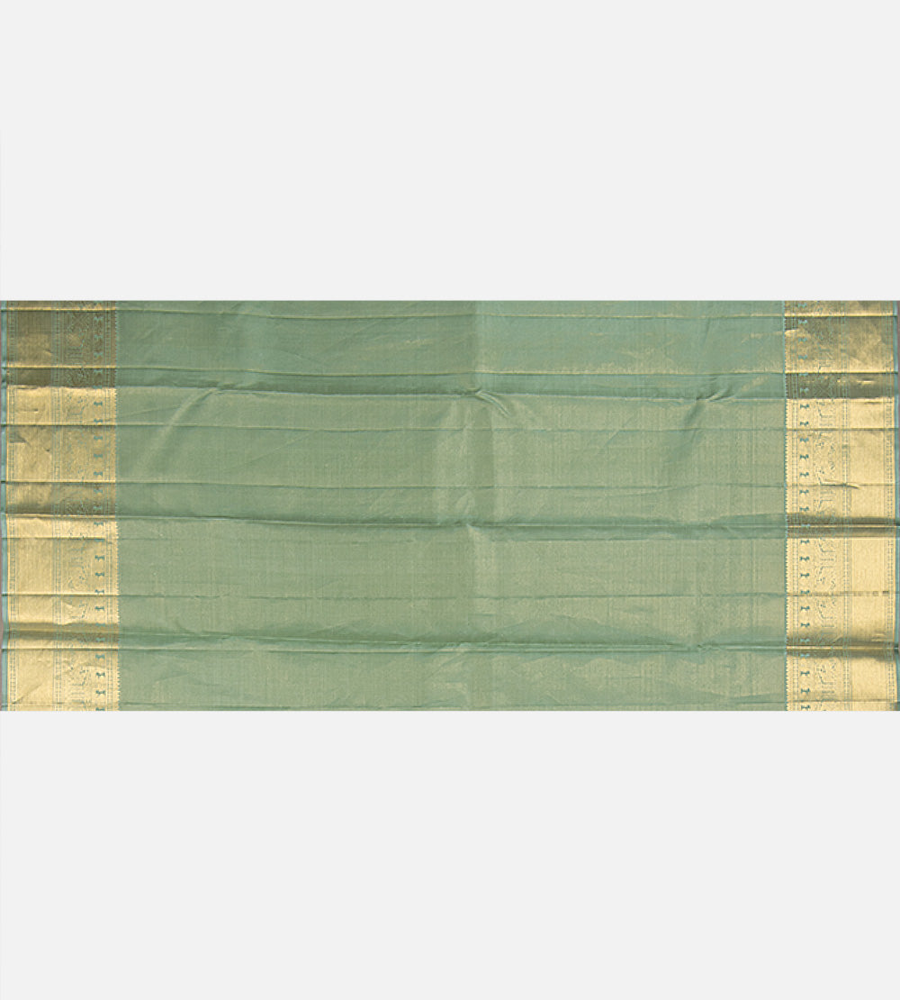 Pistachio Green Kanchipuram Silk Saree