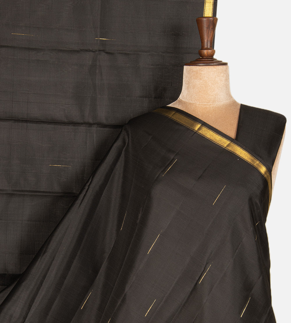 Black Kanchipuram Silk Saree
