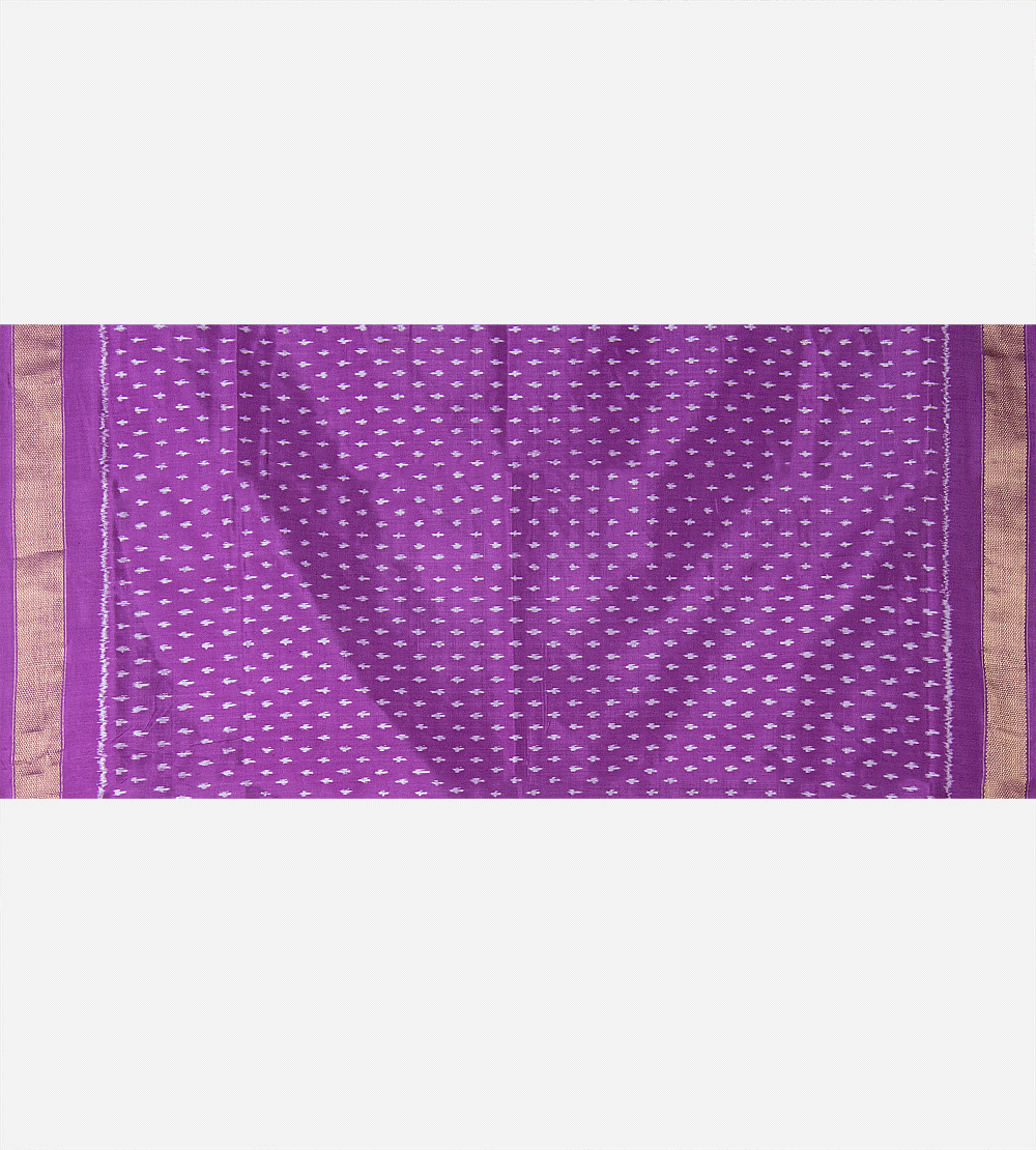 Lavender Ikkat Silk Saree