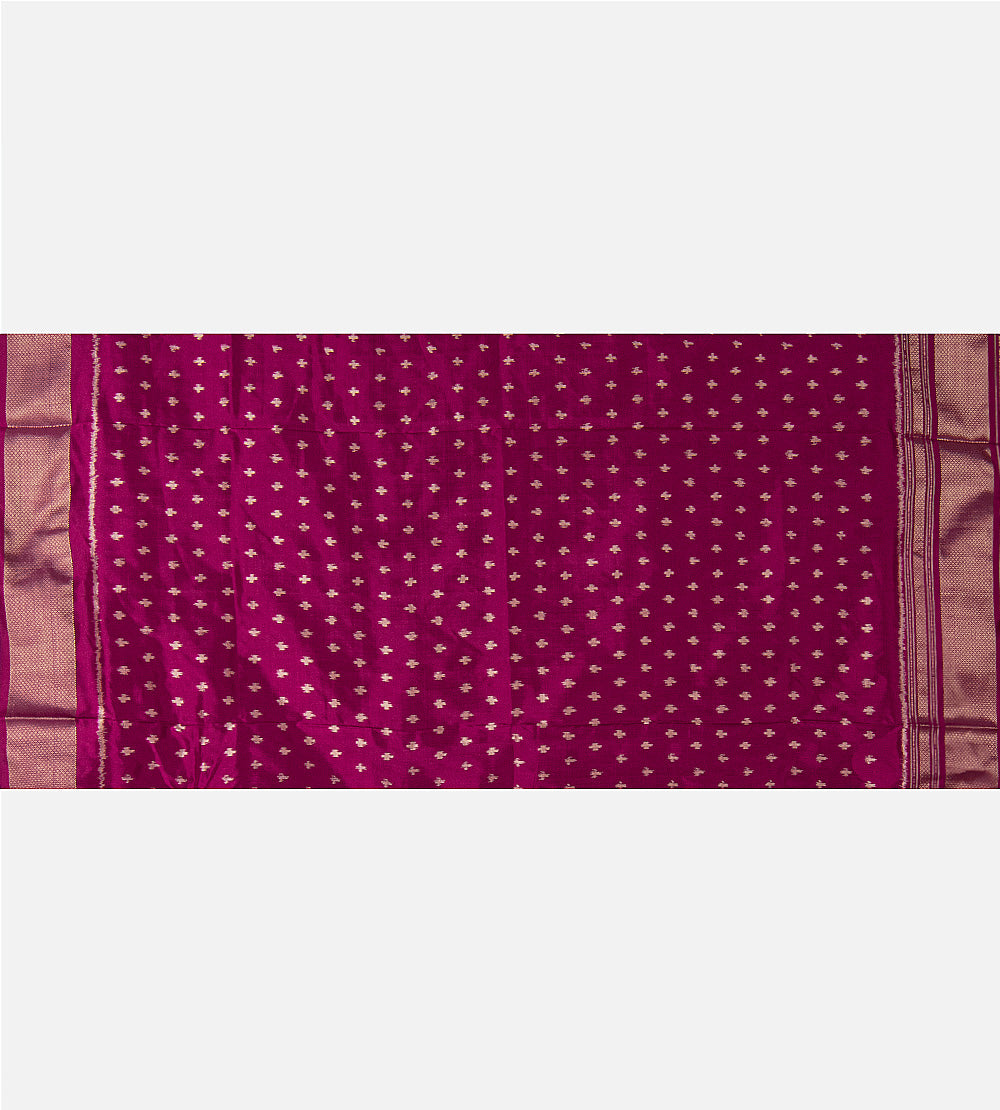 Pink Ikkat Silk Saree