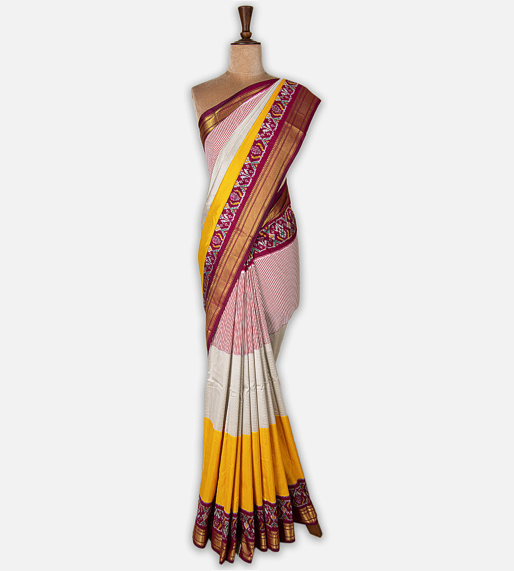 Multicolour Ikkat Silk Saree