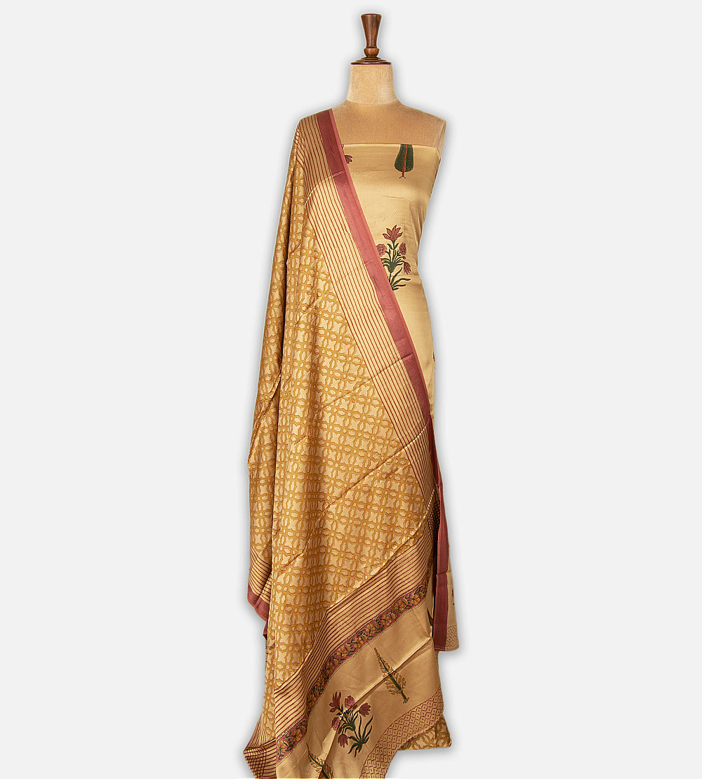 Beige Modal Silk Salwar