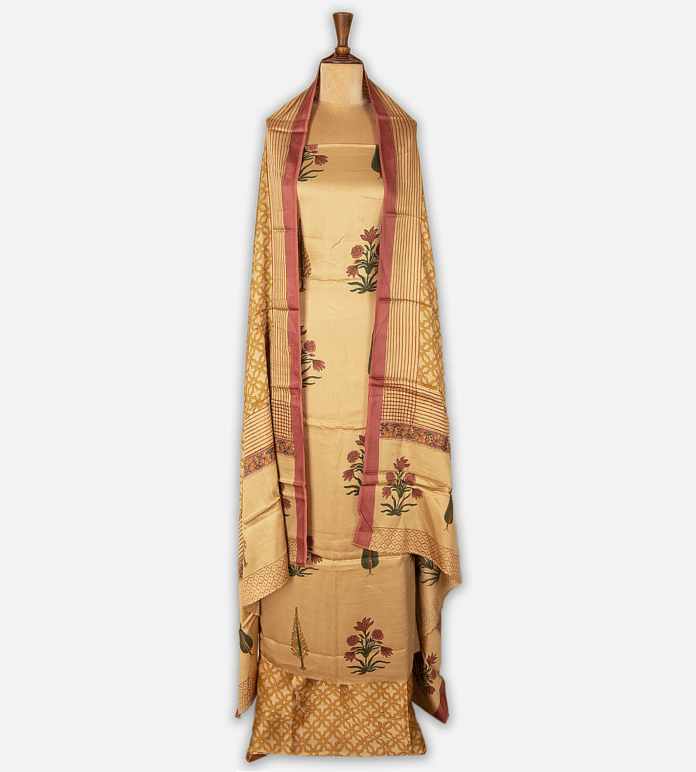 Beige Modal Silk Salwar
