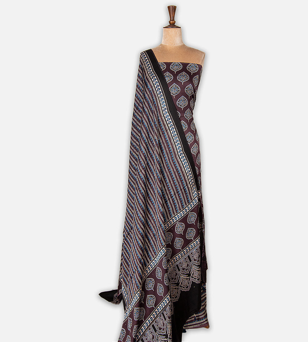 Aubergine Purple Modal Silk Salwar
