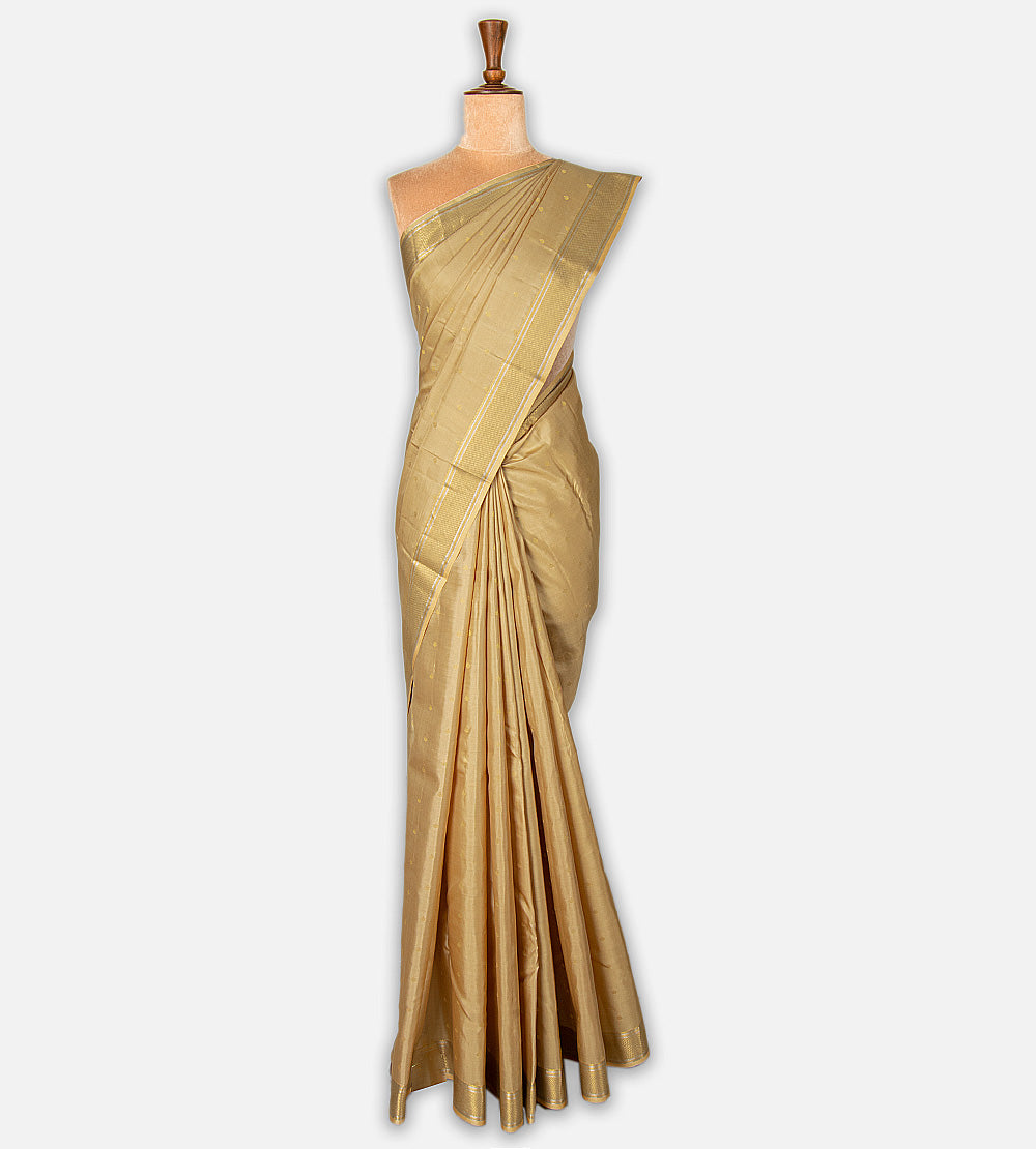 Beige Soft Silk Saree