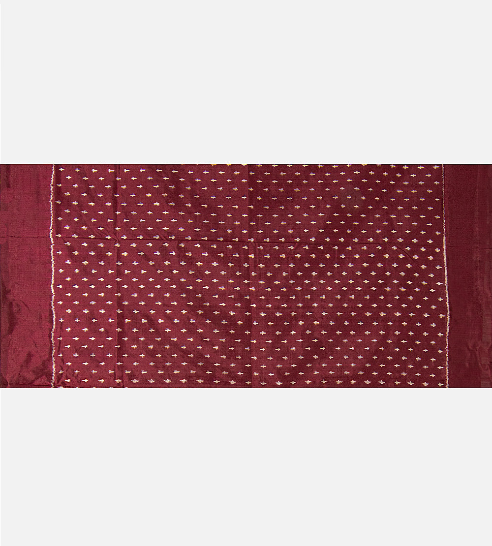 Pink Ikkat Silk Saree