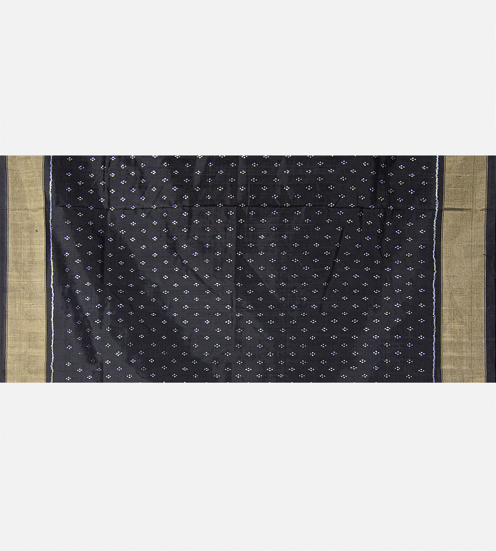 Grey Ikkat Silk Saree