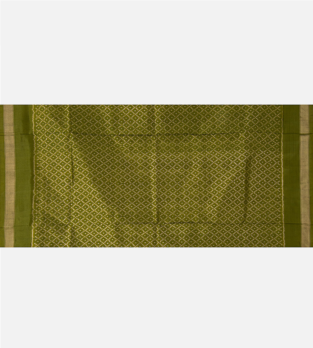 Green Ikkat Silk Saree