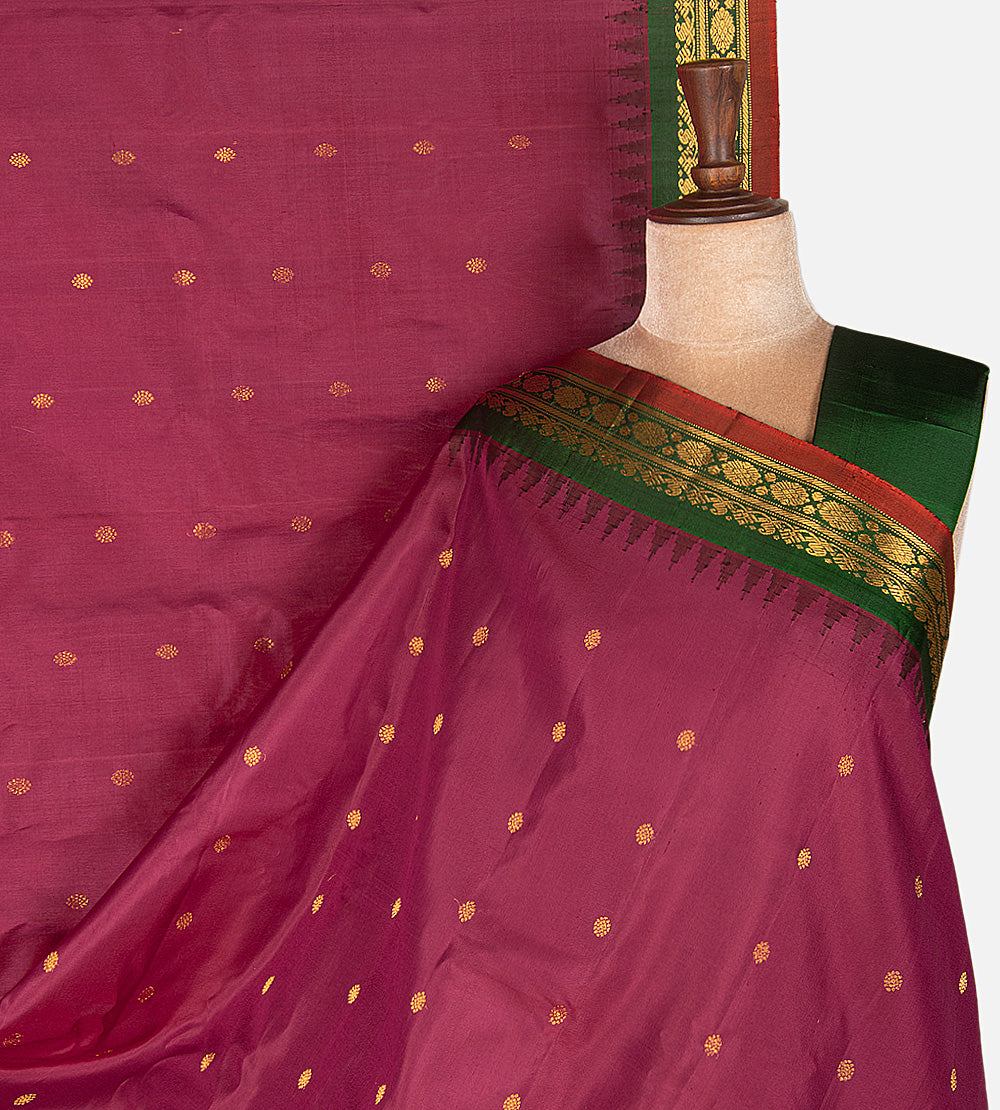 Pink Gadwal Silk Saree