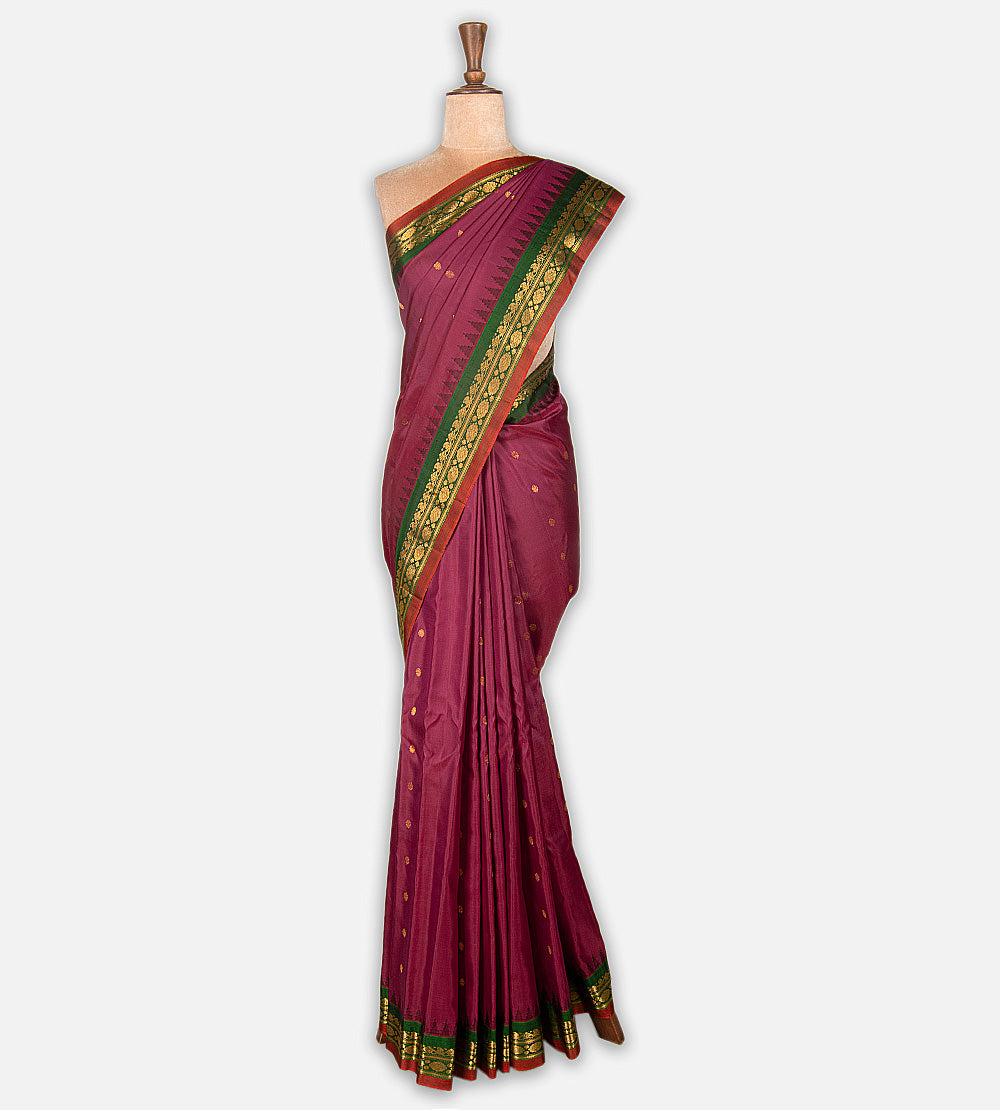 Pink Gadwal Silk Saree