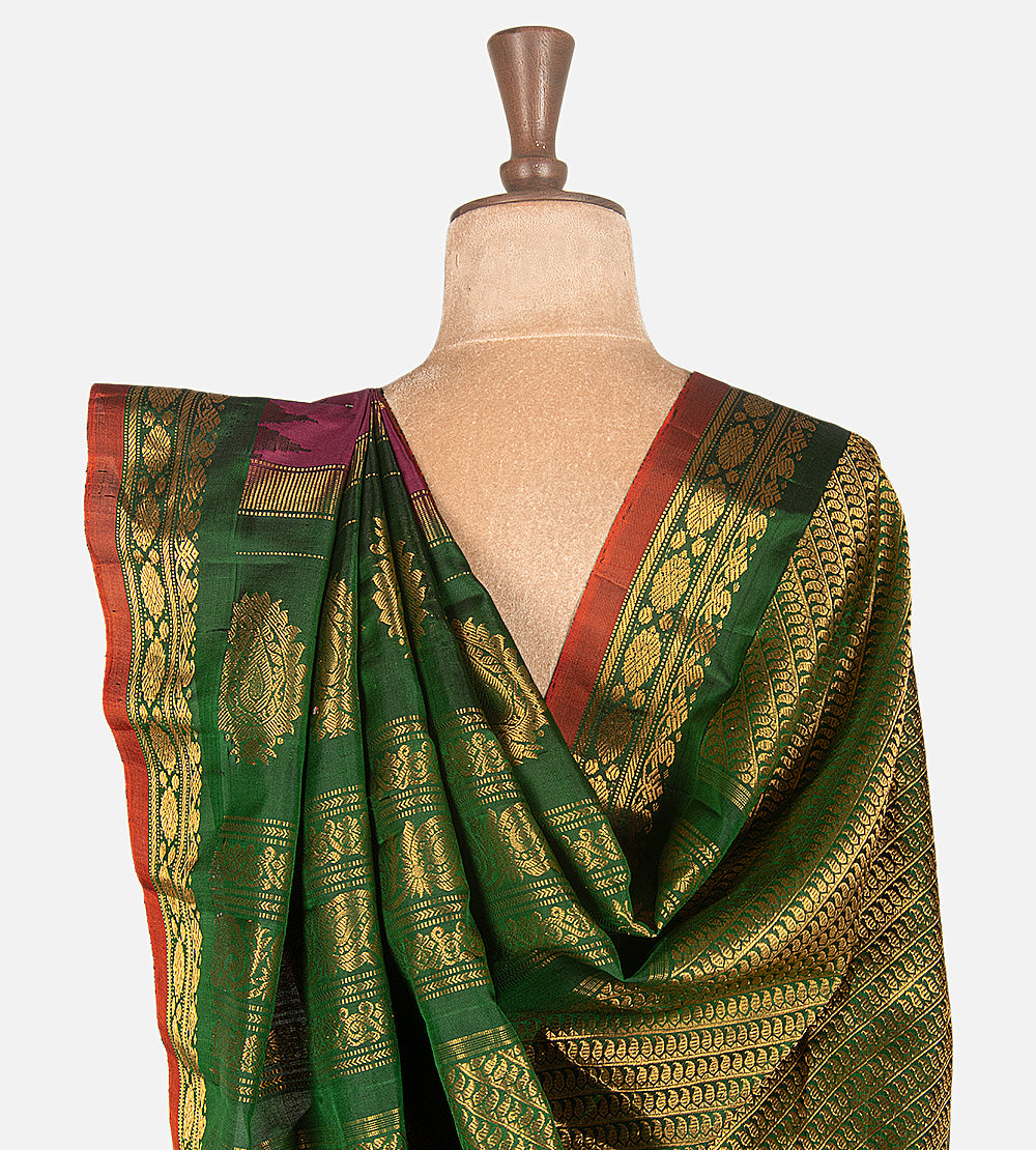 Pink Gadwal Silk Saree