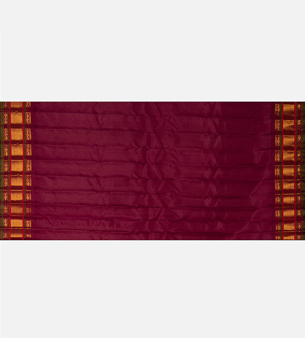 Mauve Gadwal Silk Saree