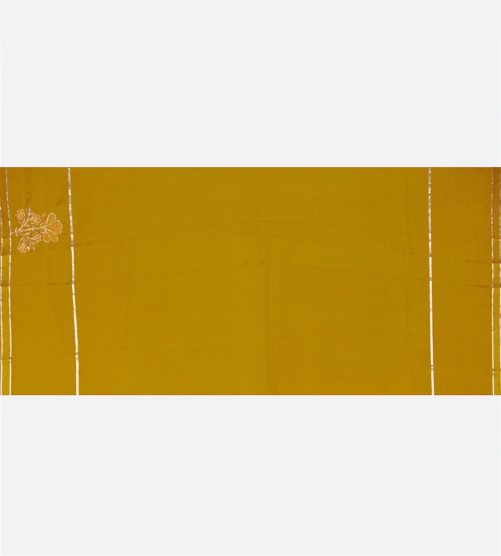 Gold Colour Mysore Crepe Saree