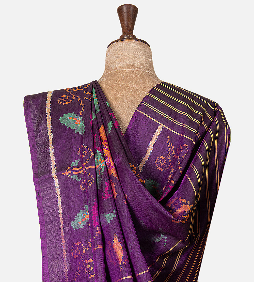 Purple Patola Silk Saree