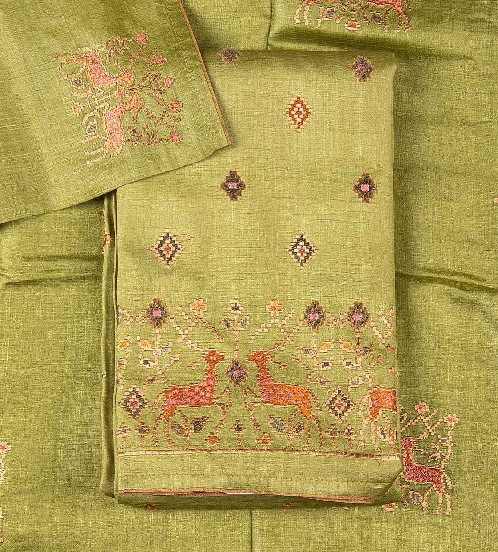 Green Tussar Salwar