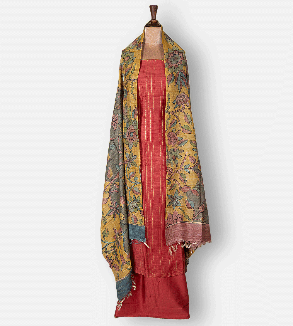 Red Tussar Salwar