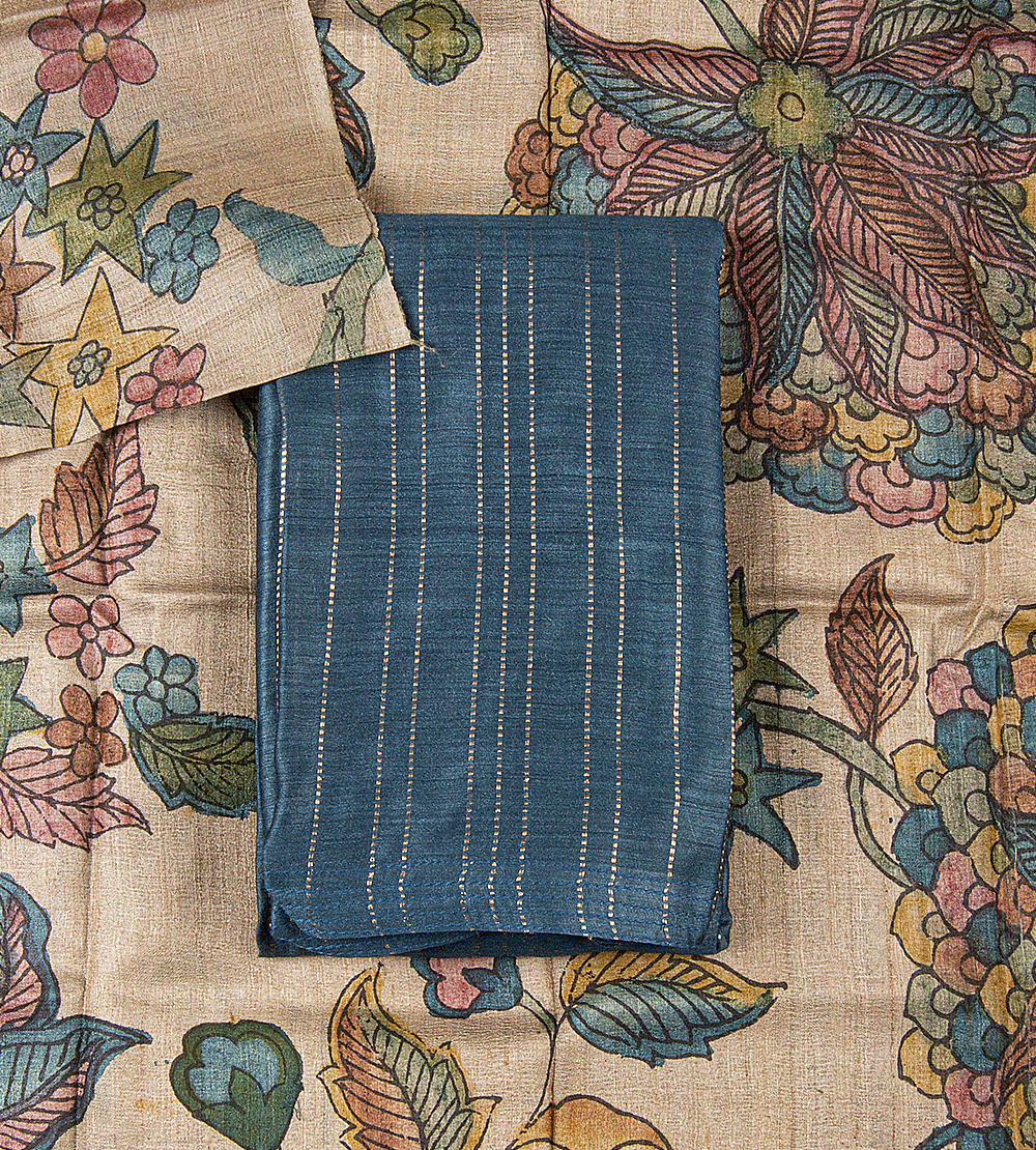 Blue Tussar Salwar