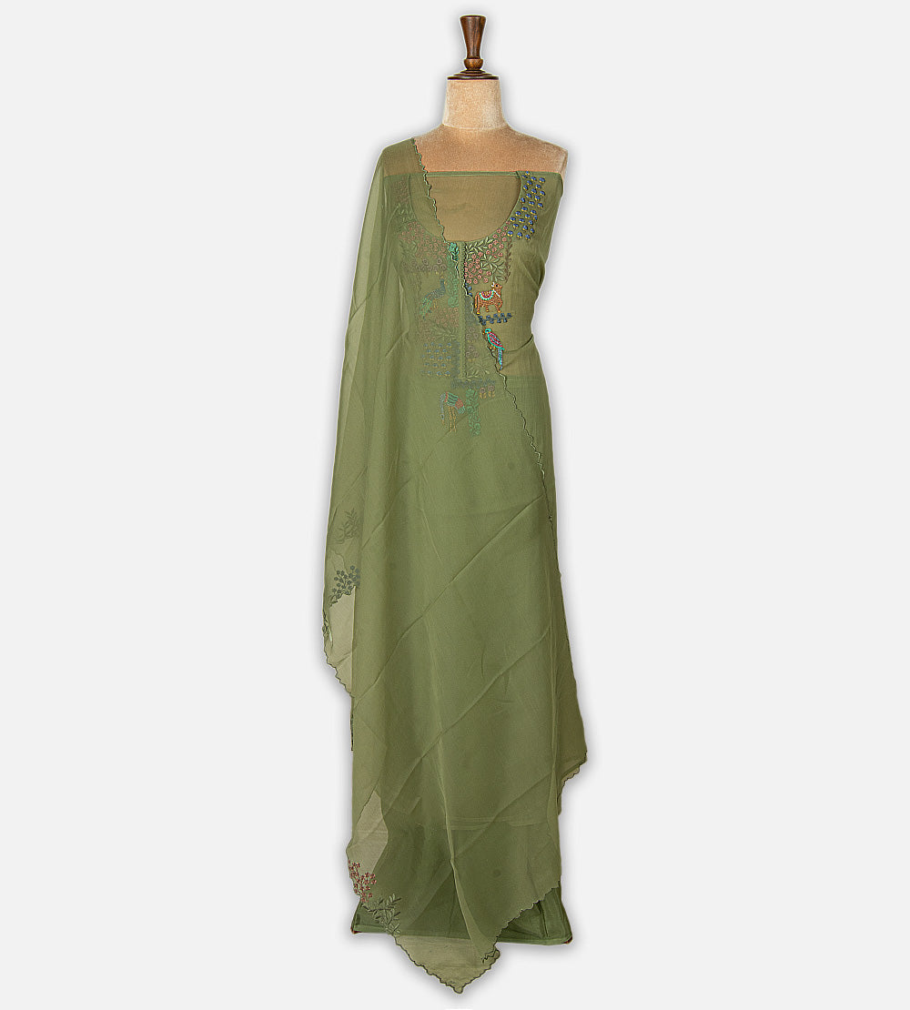 Green Organza Salwar