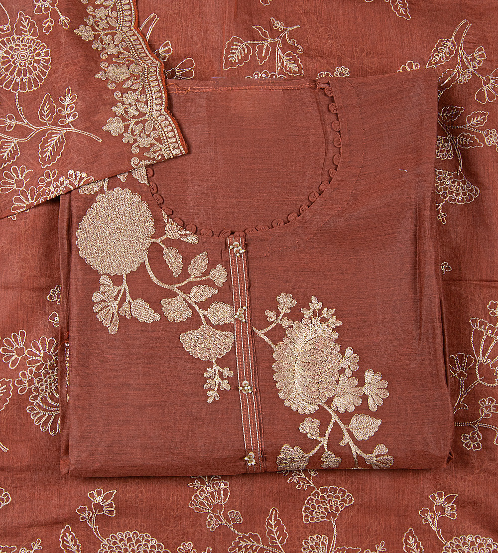 Brick Red Mul Cotton Salwar
