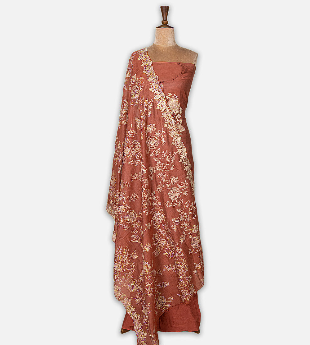 Brick Red Mul Cotton Salwar