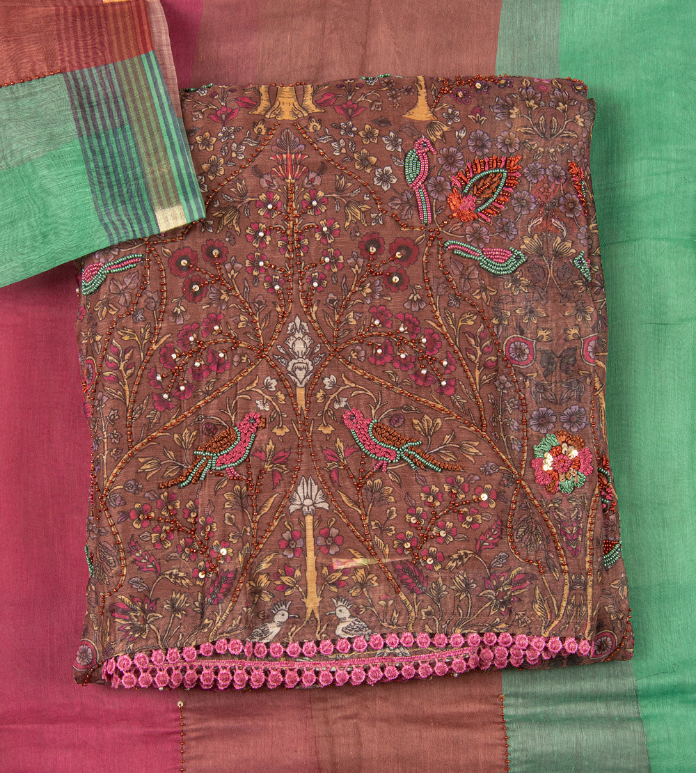 Brown Mul Cotton Salwar