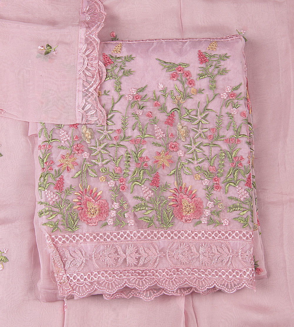 Dusty Blush Pink Organza Salwar