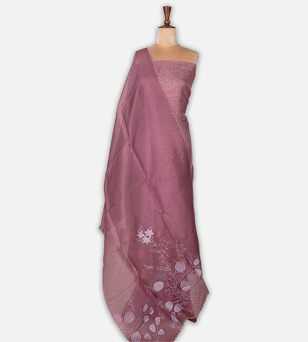 Muted Plum Pink Organza Salwar